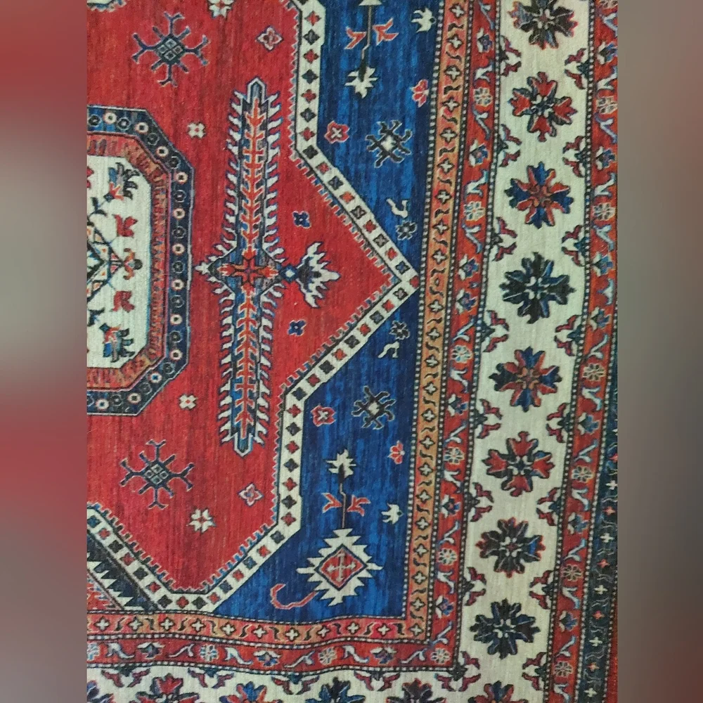 NWT Nourison Malvern Small Area Rug Blues and Reds